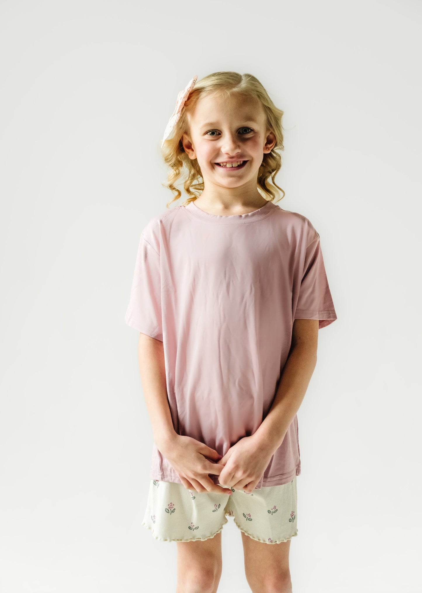 BAMBOO TEE IN DUSTY PINK