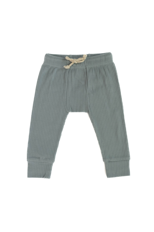 RIBBED LOUNGE PANT IN BABY BLUE