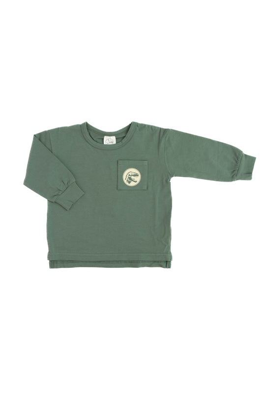 DINO LONG SLEEVE POCKET TEE