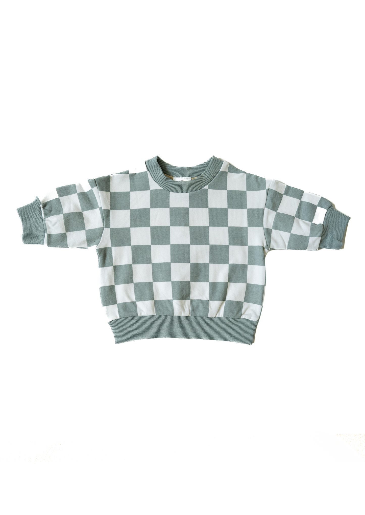 ULTIMATE CHECK CREW NECK IN BLUE