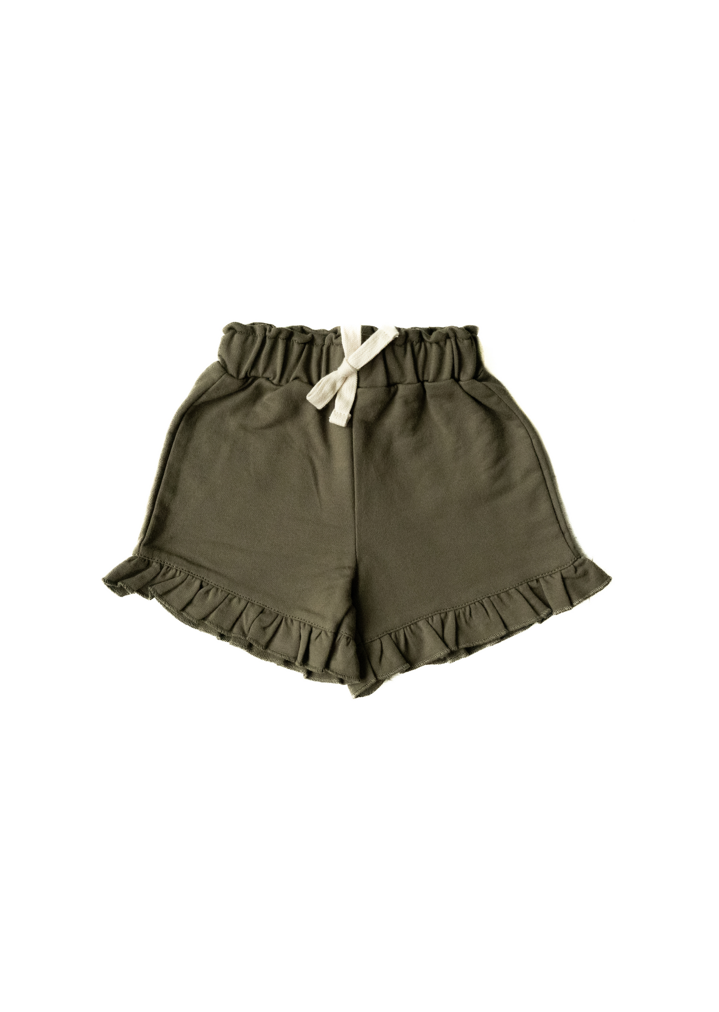 FLUTTER SHORTS IN OLIVE