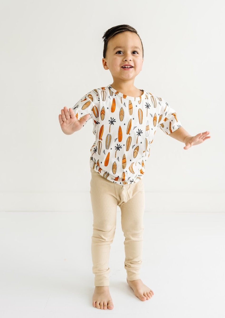 RIBBED LOUNGE PANT IN CREAM