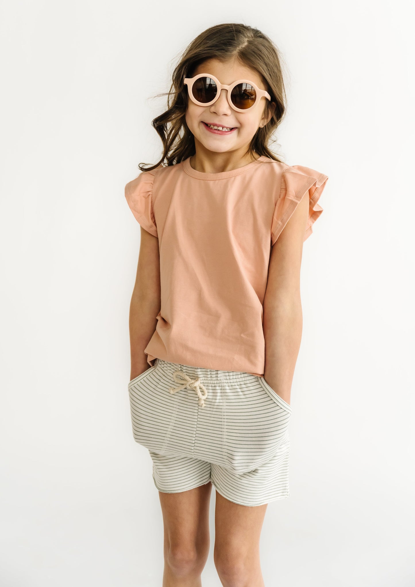 PEACH FLUTTER TEE